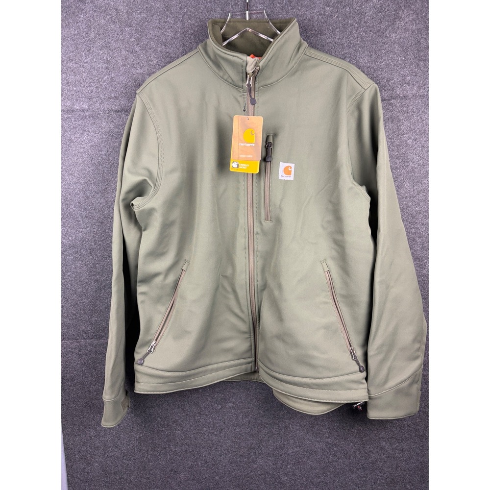 Carhartt Crowley Jacket Tarmac Green Mens L Rugged Flex Rain Defender 102199 NWT